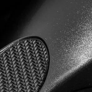 Close up of lidar friendly pigments for autonomous driving applied to speed shape.