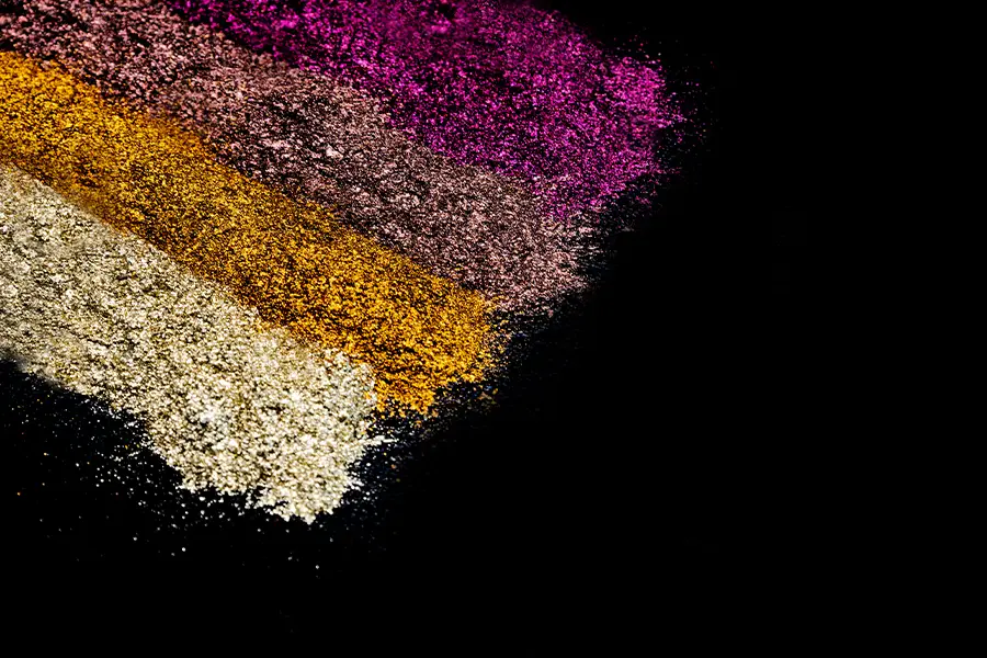 Close up of effect pigments